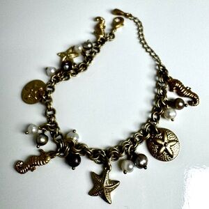 Lia Sophia Under-the-Sea Gold-tone Charm Bracelet #1514